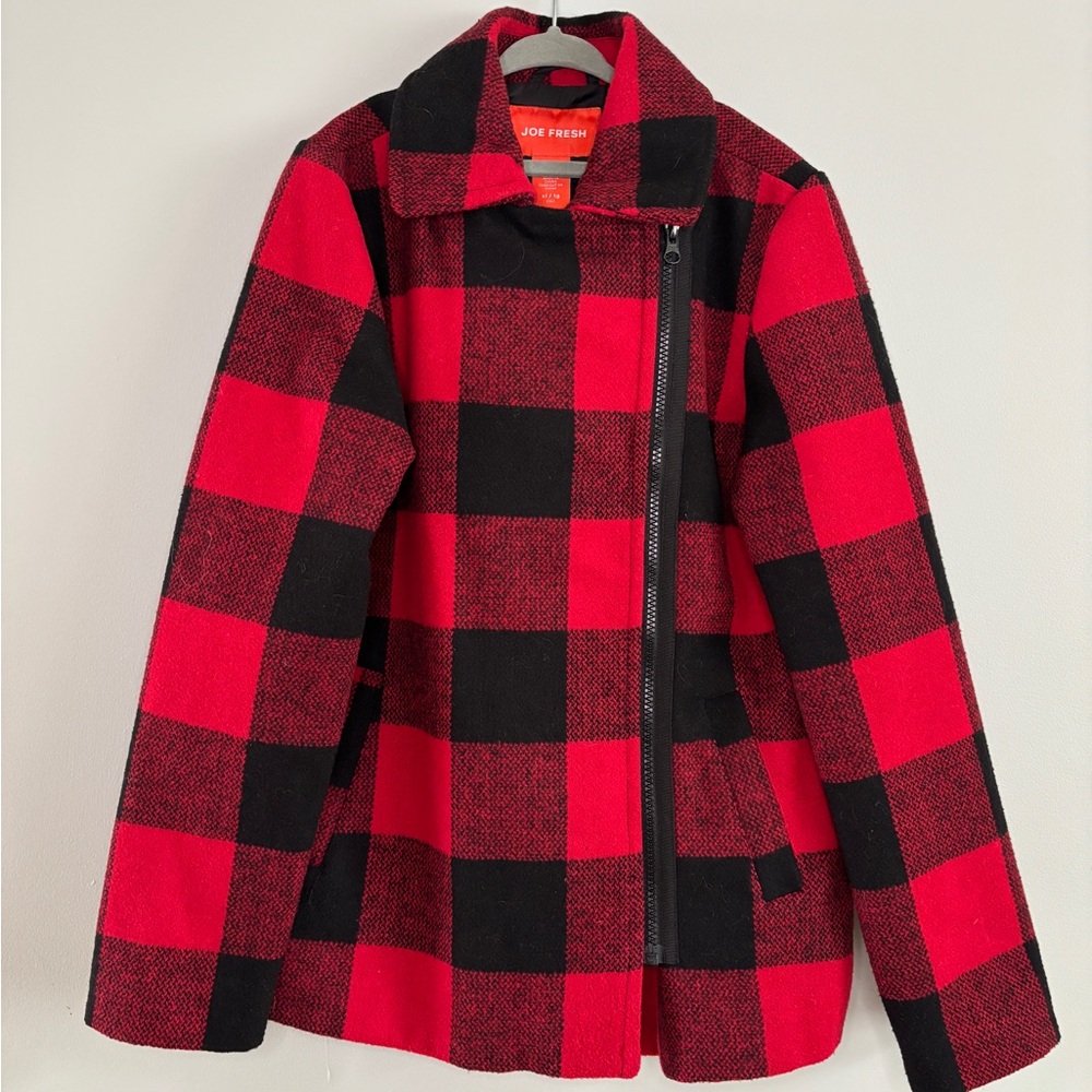 JOE FRESH Girls Buffalo Plaid Jacket Size XL (14)